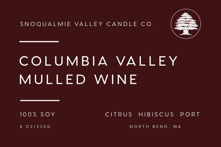 8 oz amber jar soy candle — Columbia Valley Mulled Wine — Snoqualmie Valley Candle Company