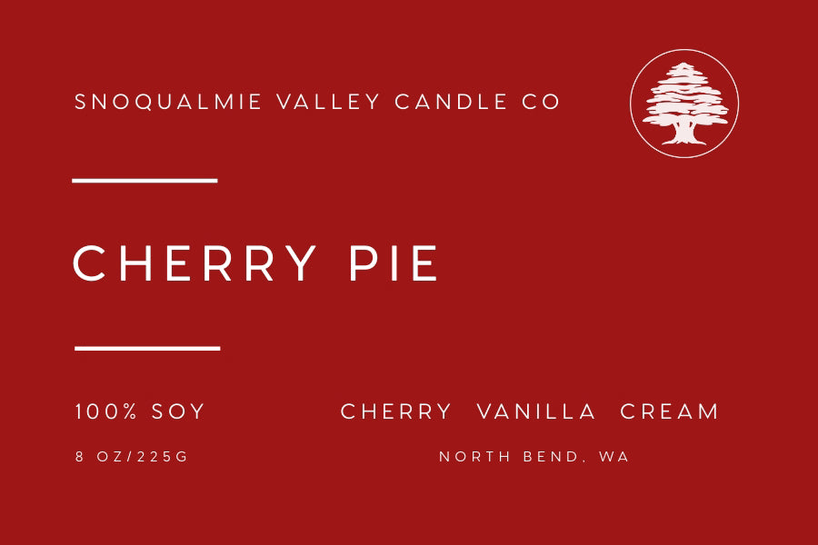 8 oz amber jar soy candle — Cherry Pie — Snoqualmie Valley Candle Company