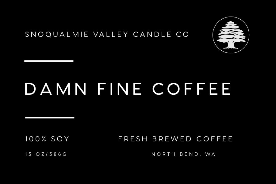 8 oz amber jar soy candle — Damn Fine Coffee — Snoqualmie Valley Candle Company